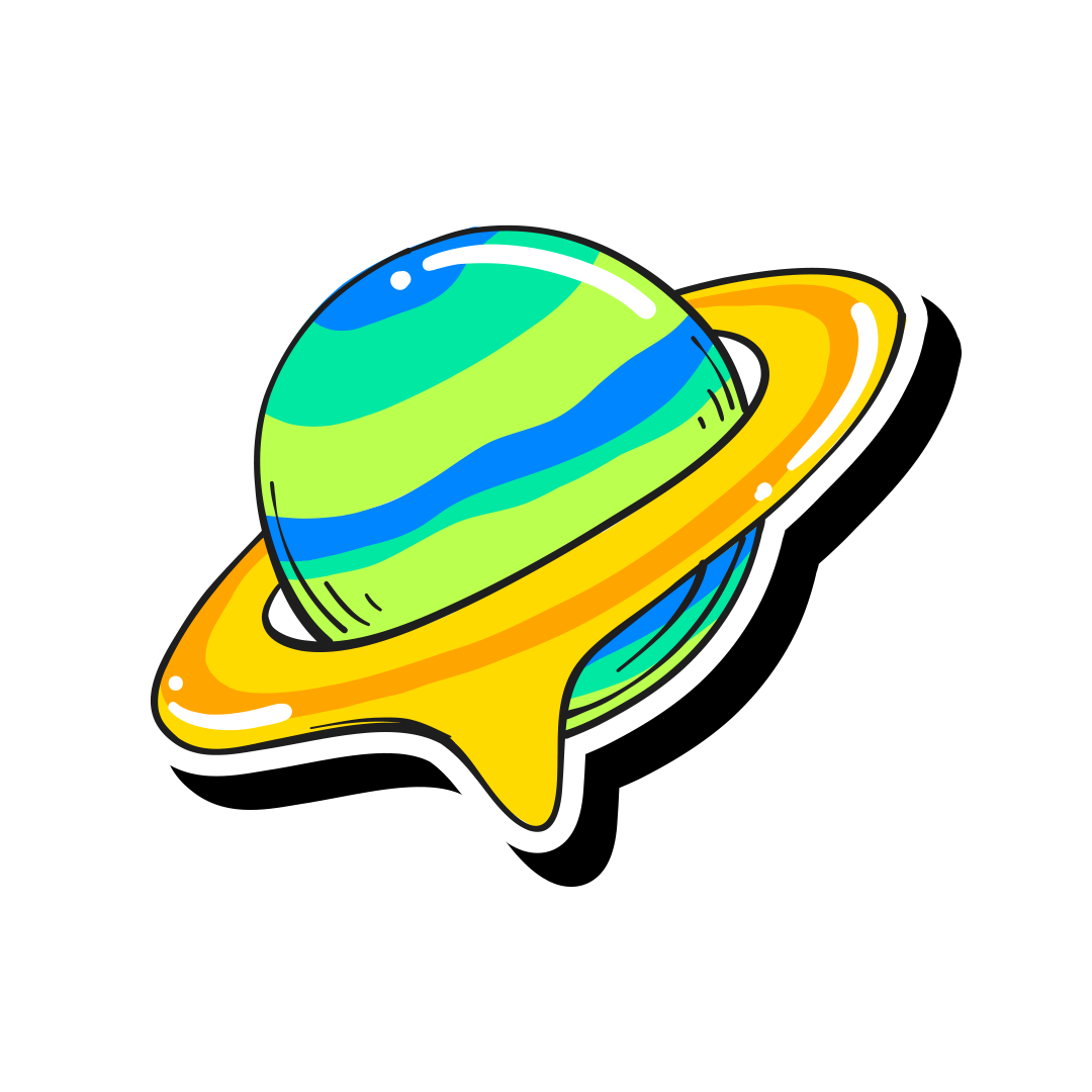 sticker de um planeta